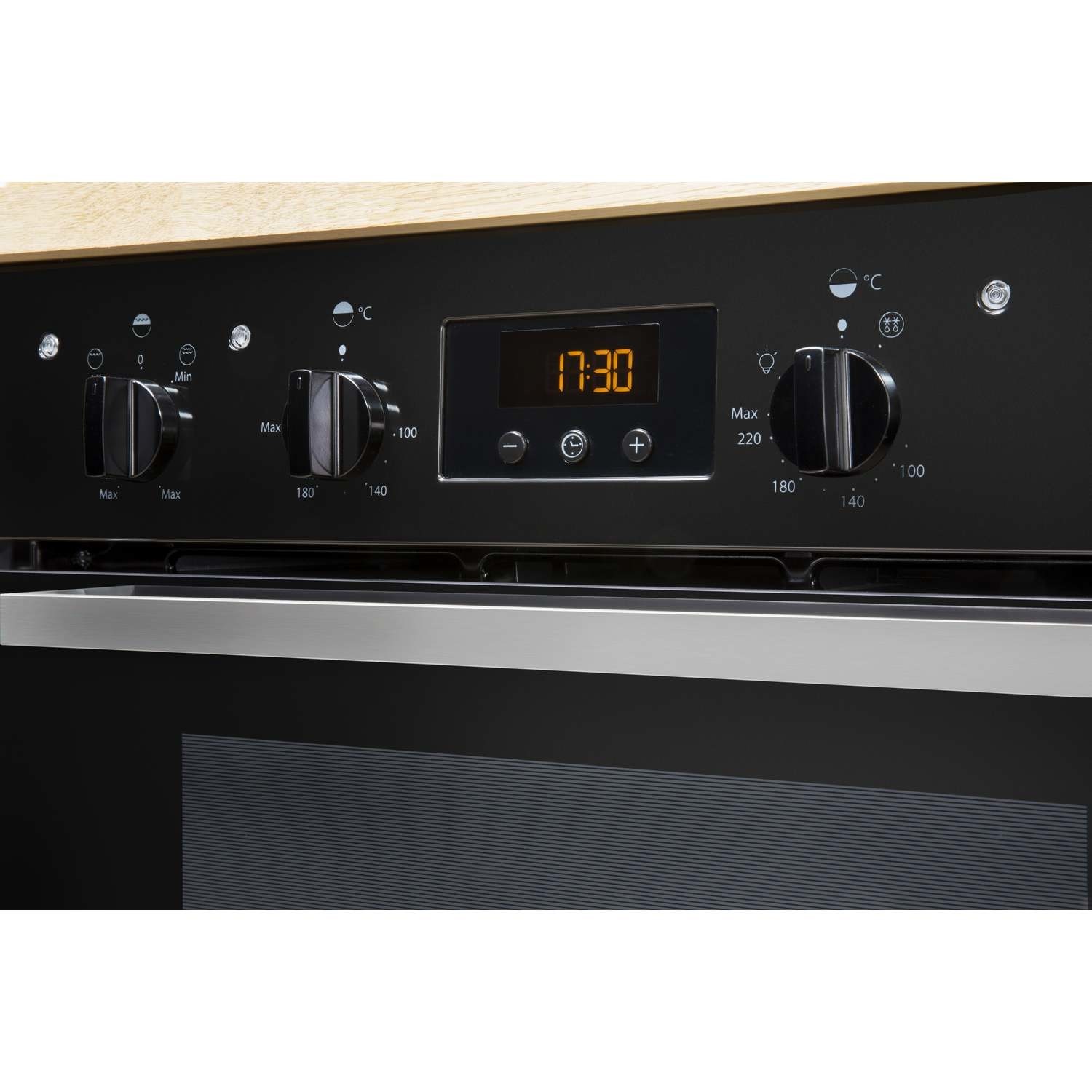 Indesit Aria Electric Built Under Double Oven Black IDU6340BL