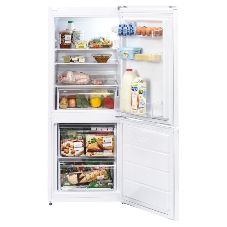 Refurbished Lec TFL55148 Freestanding 200 Litre 60/40 Fridge Freezer White