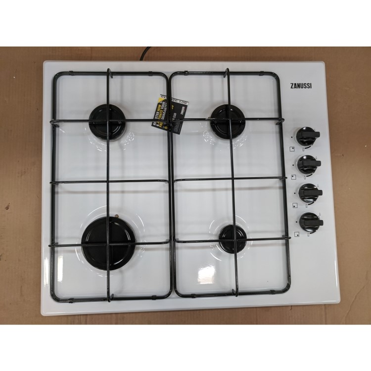 Refurbished Zanussi Series 20 ZGNN640W 60cm 4 Burner Gas Hob White