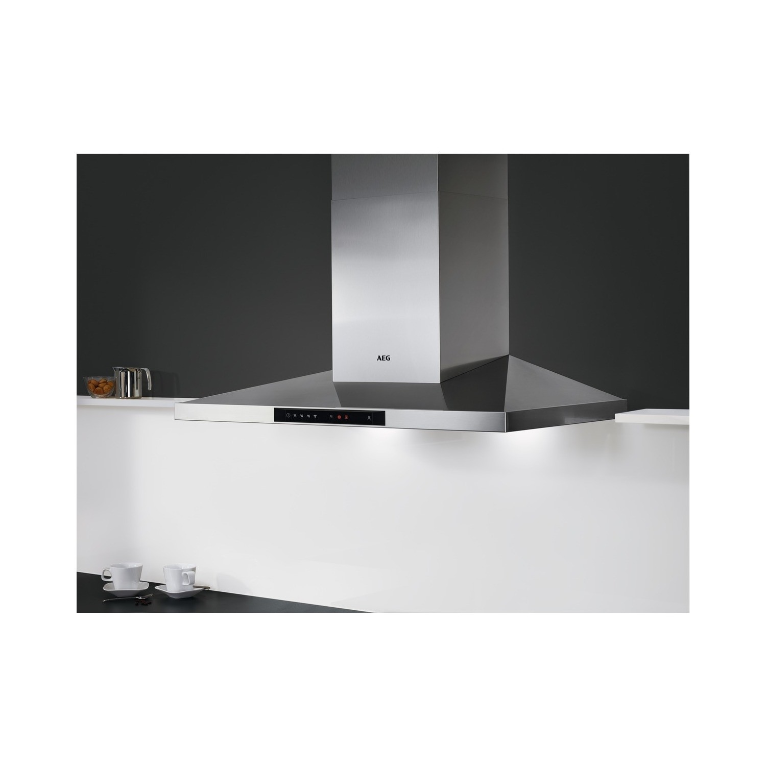 aeg stainless steel cooker hood