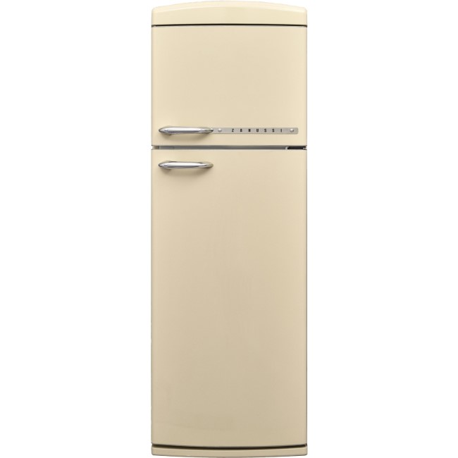 Zanussi 310 Litre 80/20 Retro Freestanding Fridge Freezer With MultiFlow  - Cream