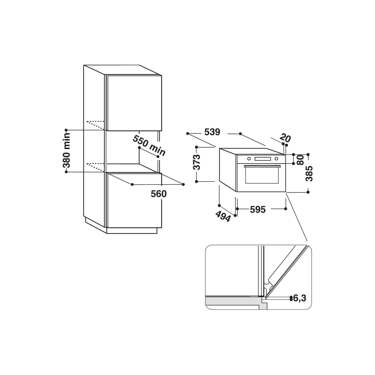 Hotpoint MD454IXH 31L 1000W BuiltIn Microwave and Grill Stainless