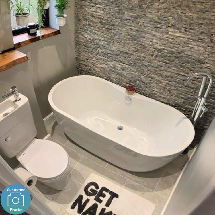 Freestanding Double Ended Bath 1650 x 750mm - Lisbon