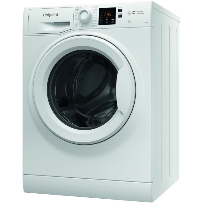 Refurbished Hotpoint NSWM743UWUKN Freestanding 7KG 1400 Spin Washing Machine White
