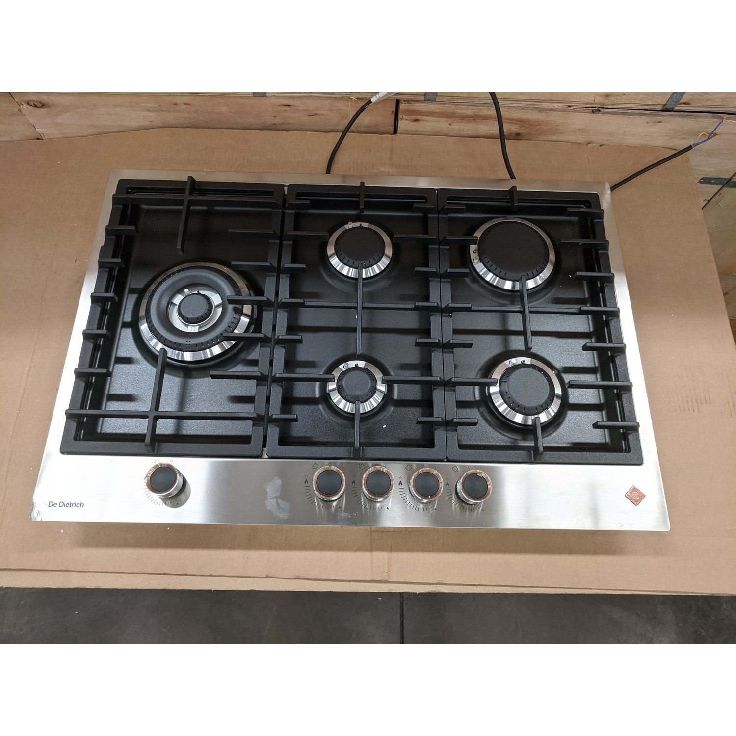 De Dietrich Gas Burner Head Gas Hob Dpe7610w 31 Refurbished De Dietrich DPE7729XF 72cm 5 Burner Gas Hob Stainless Steel