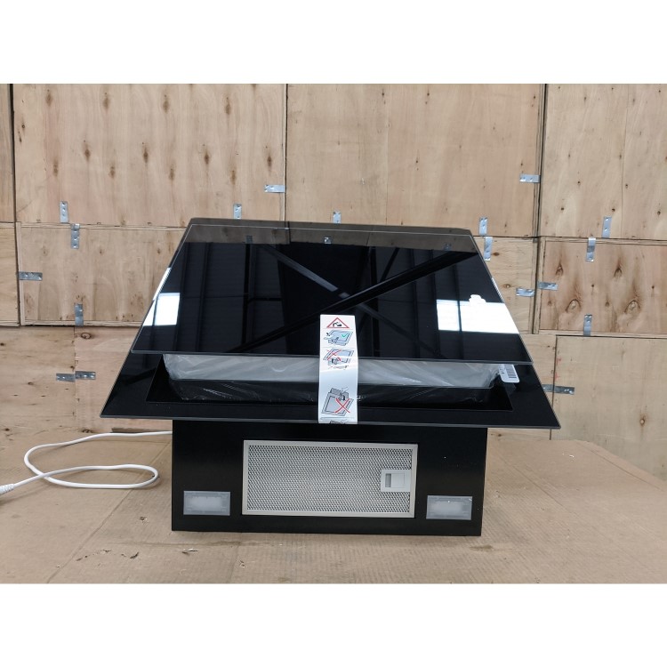 Refurbished Bosch Serie 4 DWK67CM60B 60cm Touch Control Angled Chimney Cooker Hood Black