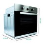 GRADE A2 - electriQ 65 Litre 8 Function Fan Assisted Electric Single Oven in Stainless Steel - Supplied  with plug