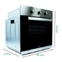 Refurbished electriQ 65 Litre 8 Function Fan Assisted Electric Single Oven in Stainless Steel - Supplied with plug