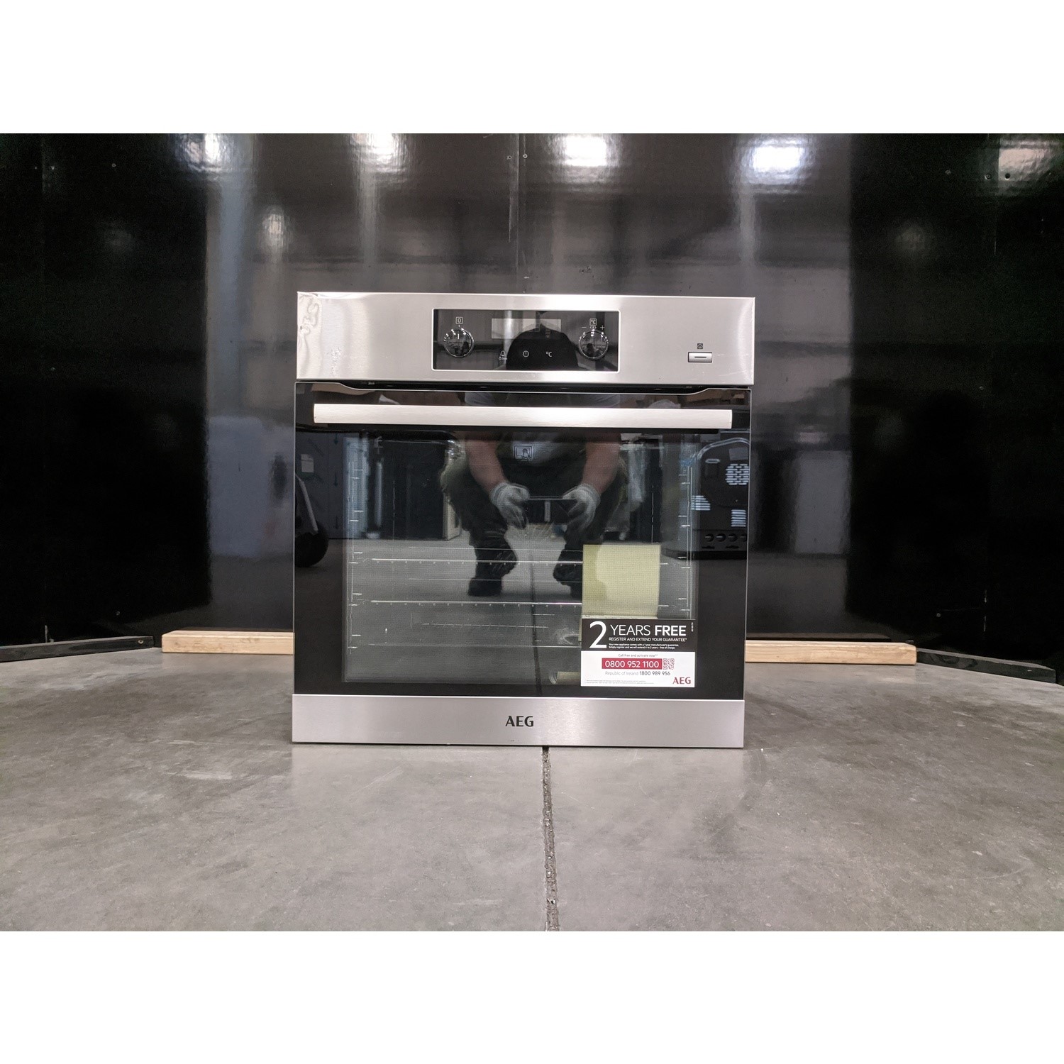 Refurbished AEG Self Cleaning Electric Single Oven Stainless Steel