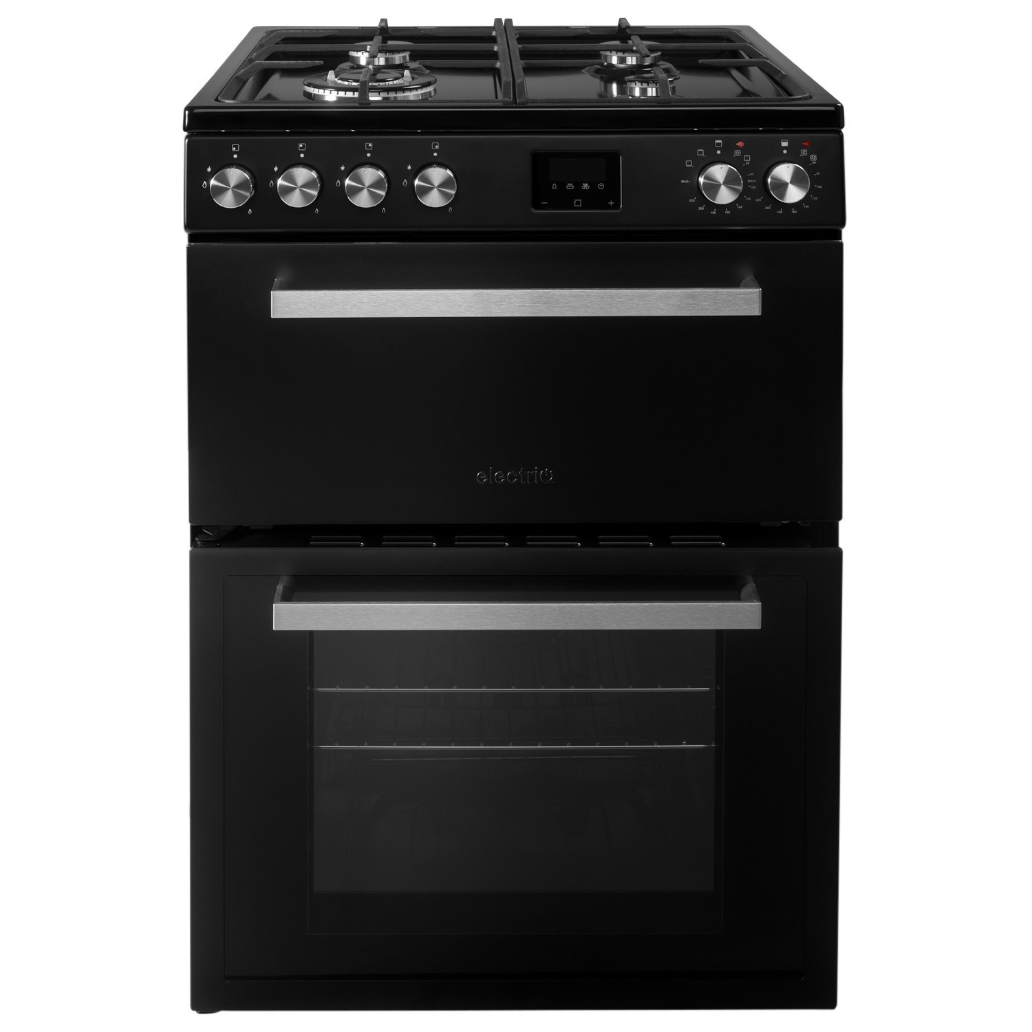 electriQ 60cm Dual Fuel Mini Range Cooker Black EQ60RANGEBLK