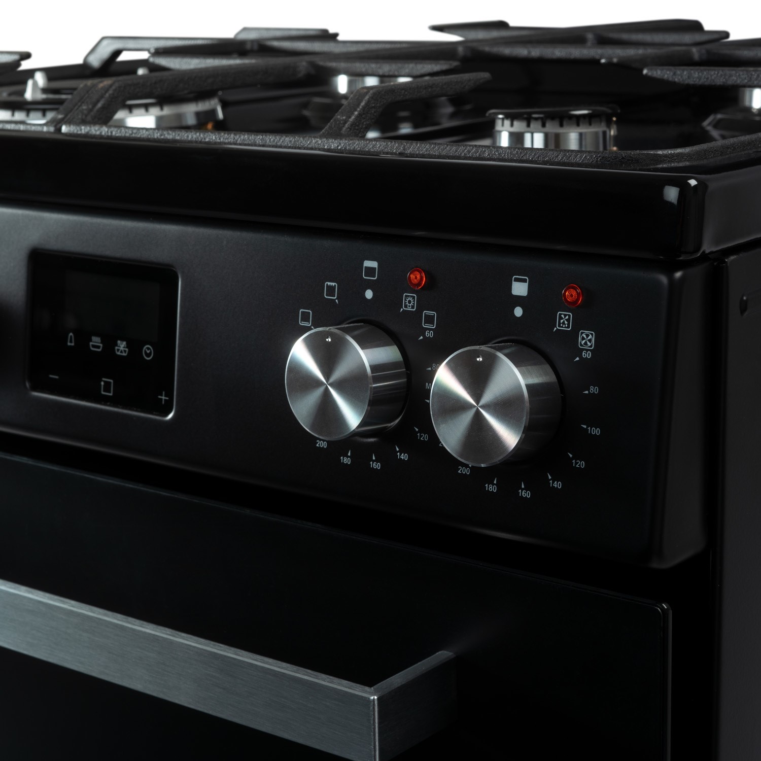 Belling Farmhouse 100DFT 100cm Dual Fuel Range Cooker Black 444444133