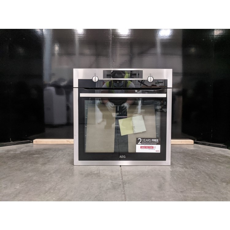 Refurbished AEG 6000 SteamBake BPS555020M 60cm Single Built In Electric Oven