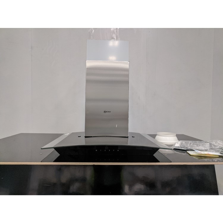 Refurbished Neff N50 D64AFM1N0B 60cm Curved Glass Touch Control Chimney Cooker Hood Stainless Steel