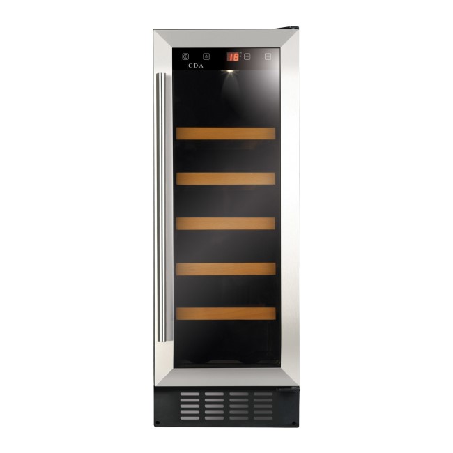 Refurbished CDA FWC304SS Freestanding 20 Bottle Single Zone Under Counter Wine Cooler Stainless Steel