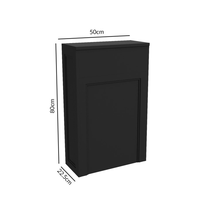 GRADE A1 - Camden Matt Black 500mm WC Unit