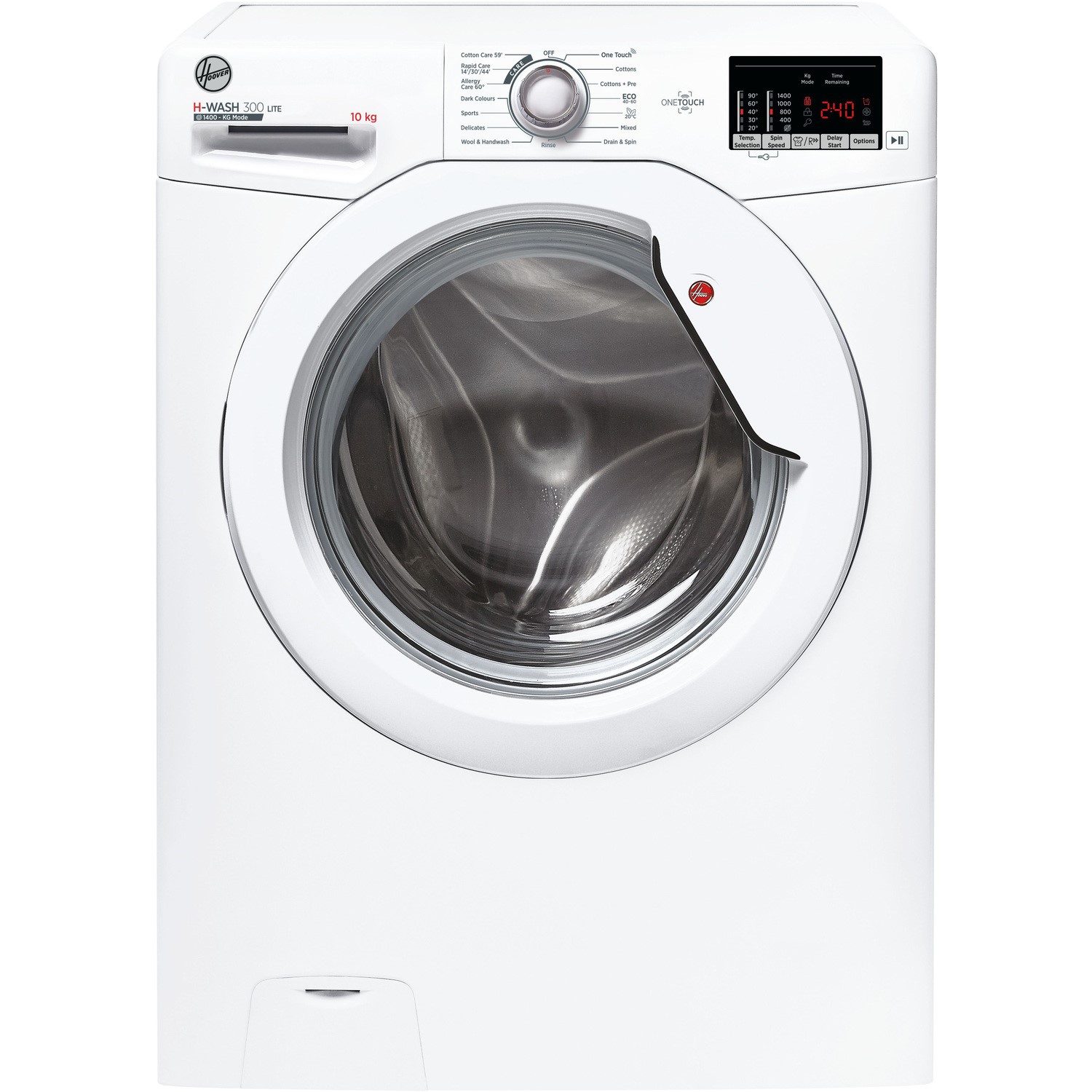 Hoover H-WASH 300 H3W4102DE 10Kg Washing Machine with 1400 rpm - White - E Rated