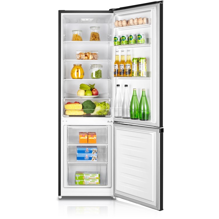 GRADE A2 - Fridgemaster MC55264AB 180x56cm 264L Freestanding Fridge Freezer - Black