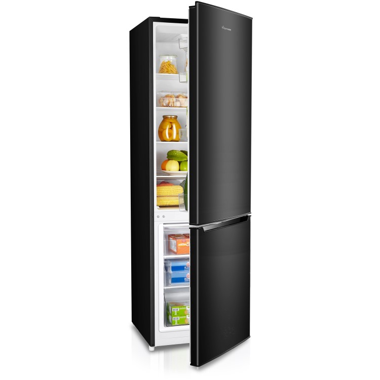 GRADE A2 - Fridgemaster MC55264AB 180x56cm 264L Freestanding Fridge Freezer - Black
