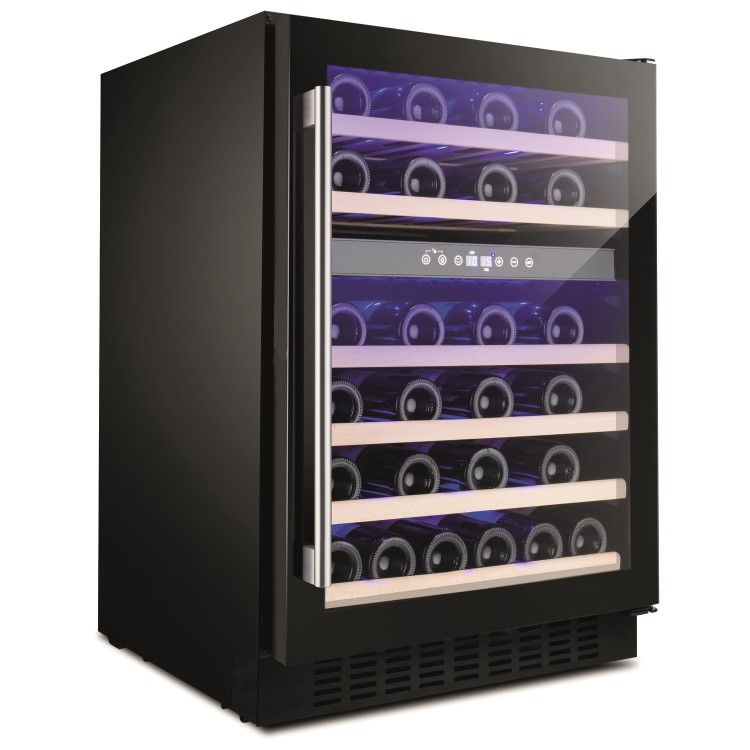 GRADE A2 - Amica AWC600BL 46 Bottle 60cm Freestanding Wine Cooler - Black