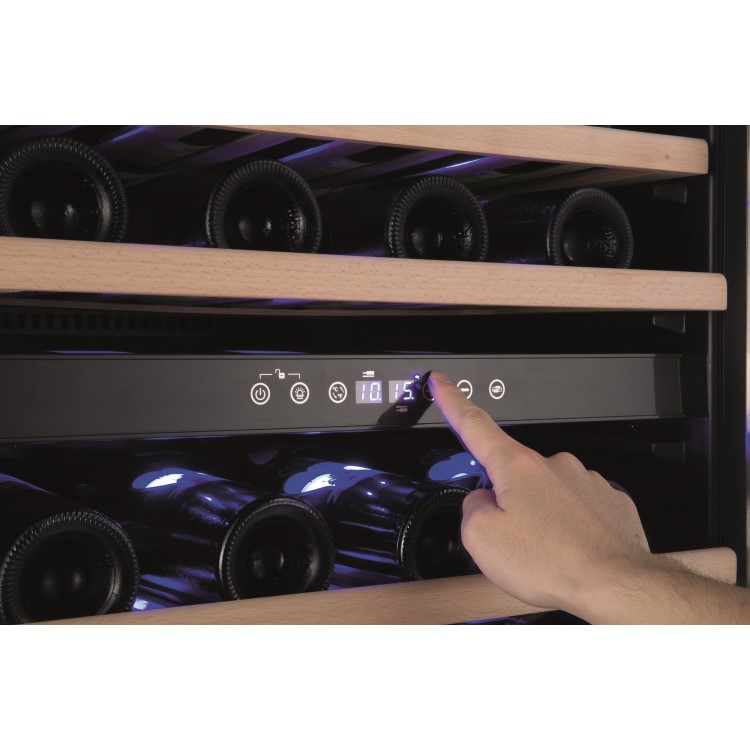 GRADE A2 - Amica AWC600BL 46 Bottle 60cm Freestanding Wine Cooler - Black