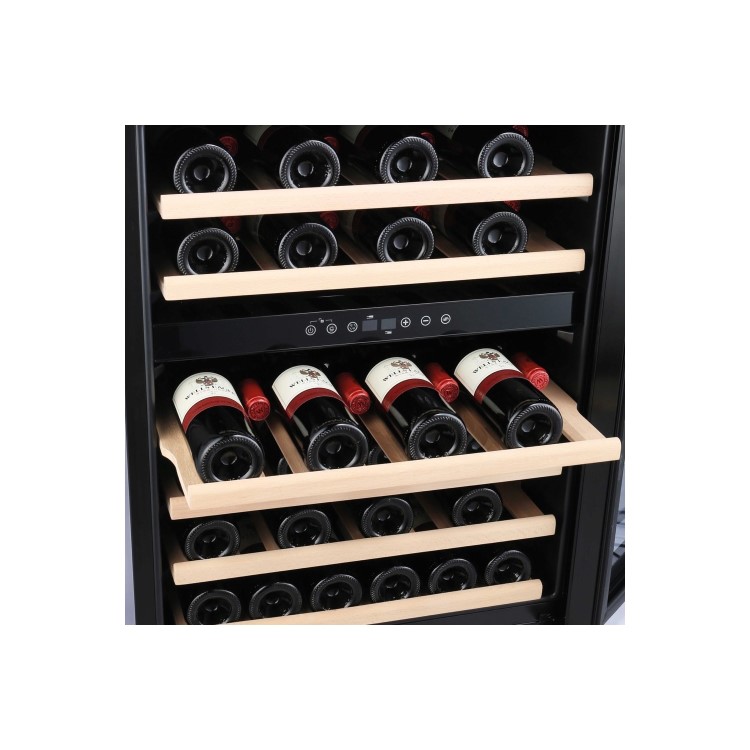 GRADE A2 - Amica AWC600BL 46 Bottle 60cm Freestanding Wine Cooler - Black