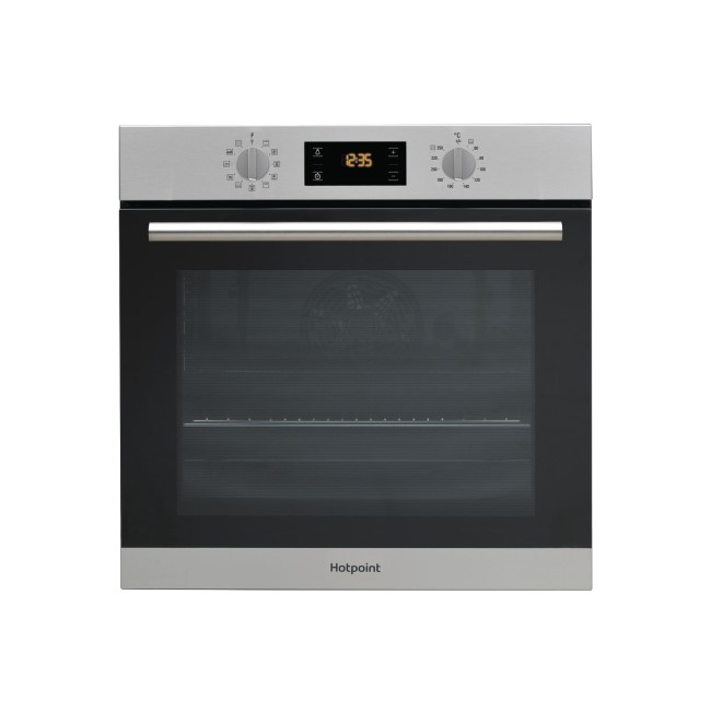 Hotpoint Electric Fan Single Oven with Pyrolytic Cleaning Stainless Steel SA2840PIX