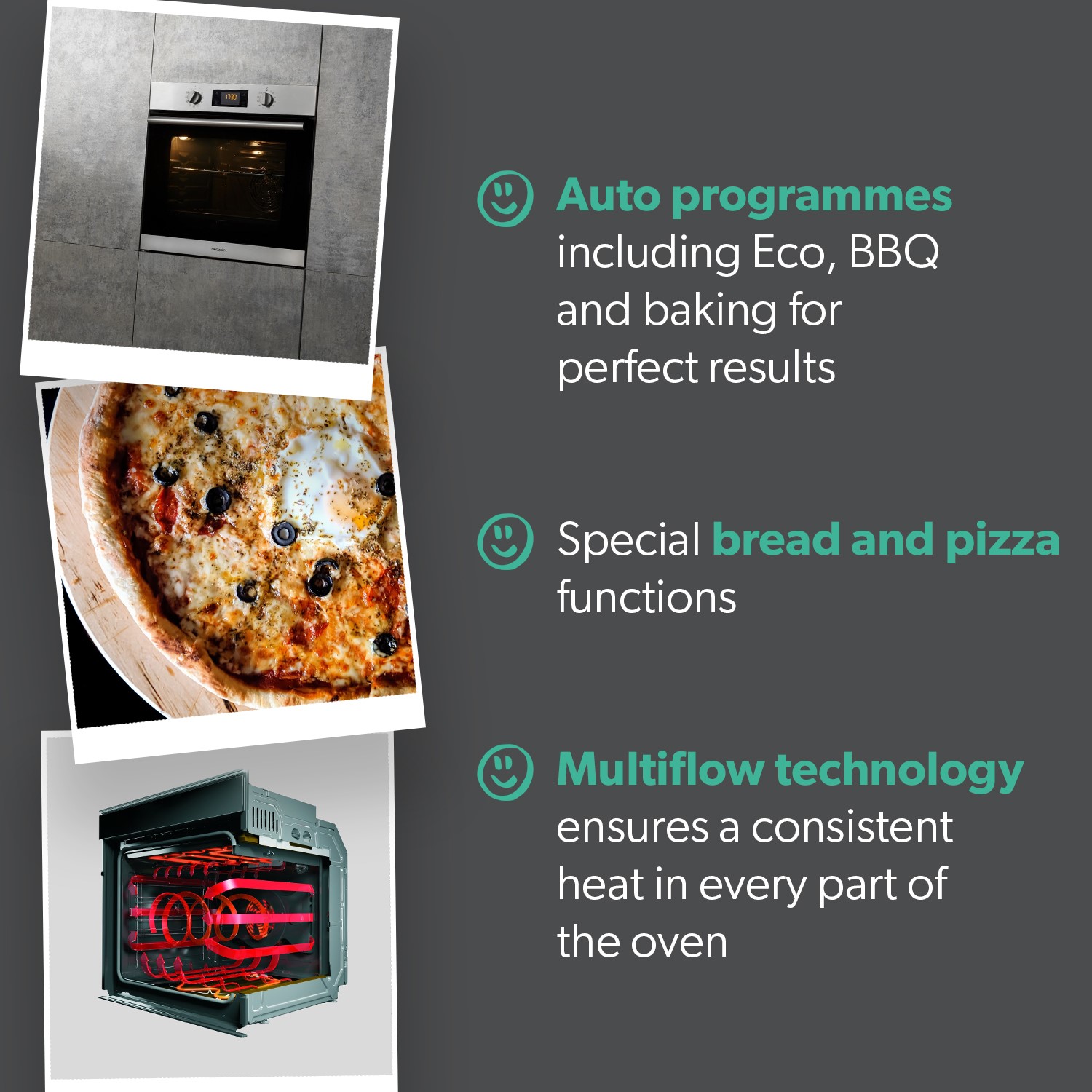 Hotpoint Electric Fan Single Oven with Pyrolytic Cleaning Stainless Steel SA2840PIX