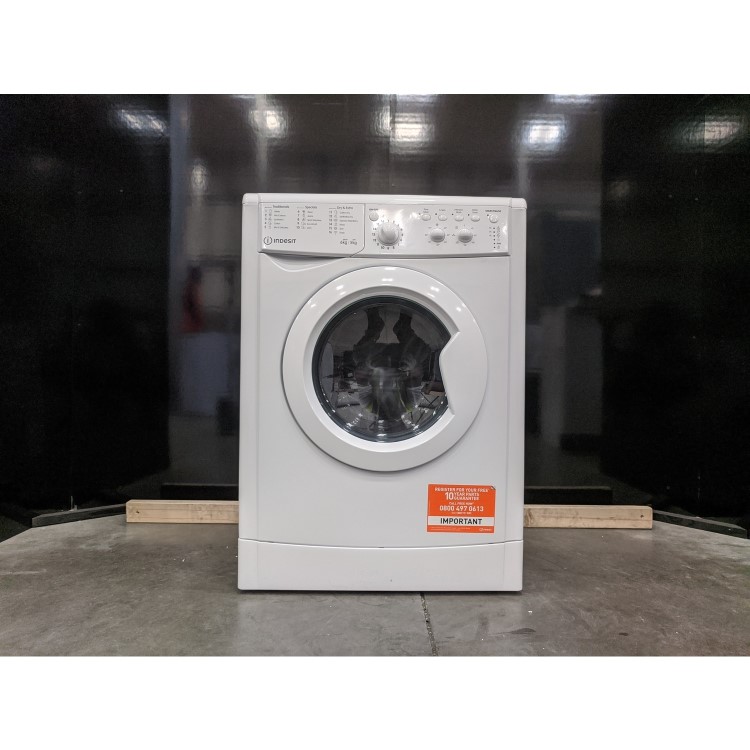 Refurbished Indesit IWDC65125UKN Freestanding 6/5KG 1200 Spin Washer Dryer White