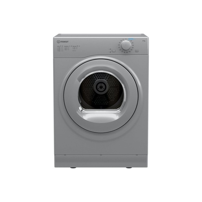 Indesit 8kg Vented Tumble Dryer - Silver
