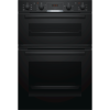 GRADE A2 - Bosch MBS533BB0B Serie 4 Multifunction Electric Built In Double Oven With Catalytic Cleaning - Black