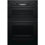 Refurbished Bosch Serie 4 MBS533BB0B Multifunction 60cm Double Built In Electric Oven With Catalytic Cleaning Black