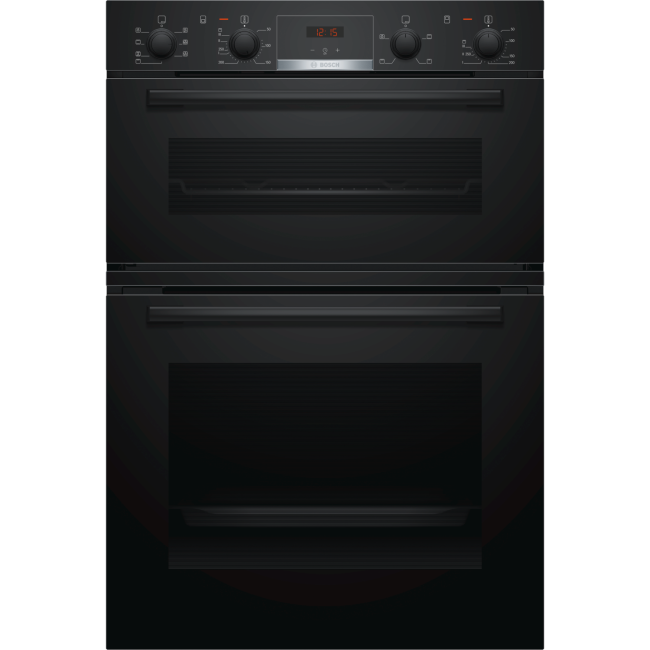 GRADE A2 - Bosch MBS533BB0B Serie 4 Multifunction Electric Built In Double Oven With Catalytic Cleaning - Black