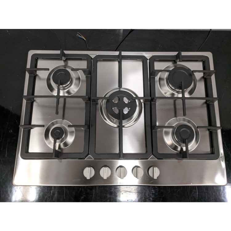 Refurbished Bosch PGQ7B5B90 Series 4 75cm 5 Burner Gas Hob Stainless Steel