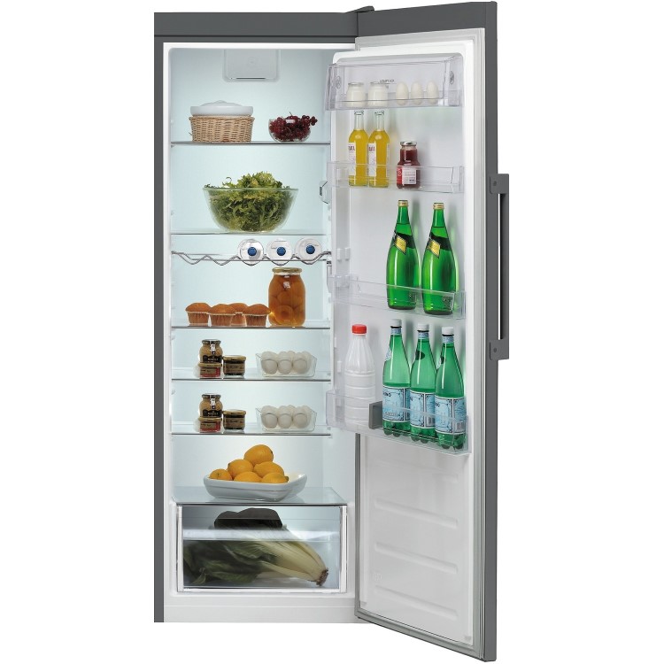 Refurbished Hotpoint SH6A1QGRD1 Freestanding 322 Litre Tall Fridge Graphite