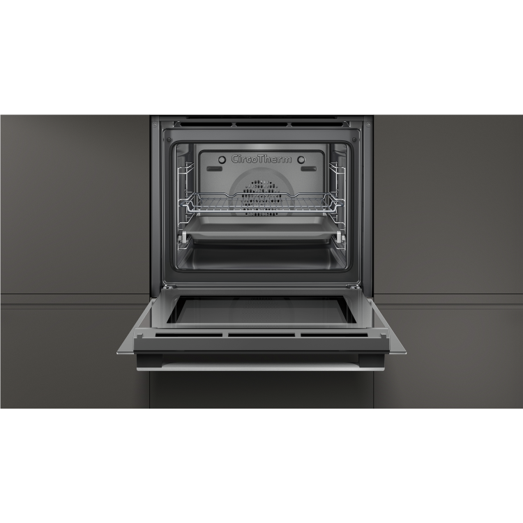 Refurbished Neff N50 B1ACE4HN0B 60cm Single Built In Electric Oven with Catalytic Cleaning Stainless Steel