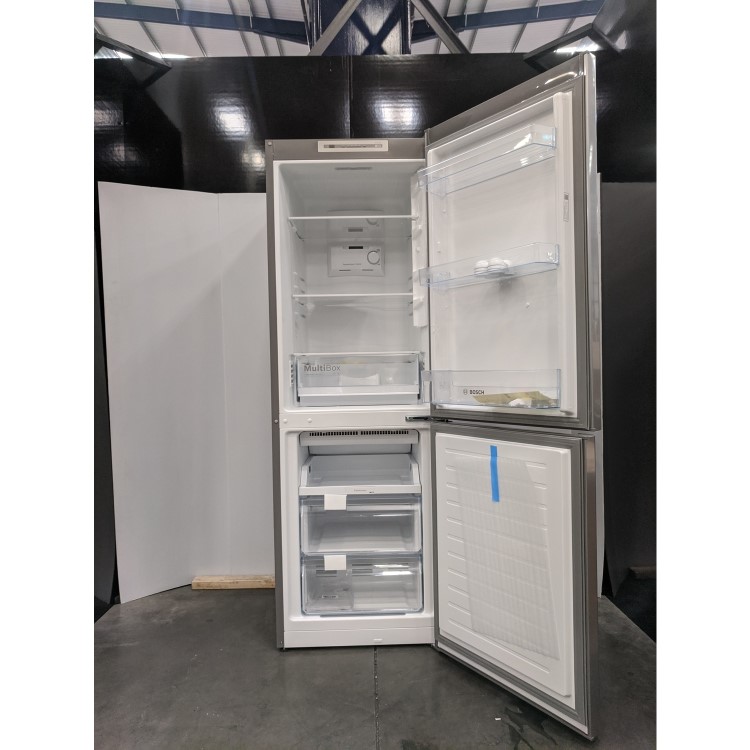 Refurbished Bosch Series 2 KGN33NLEAG Freestanding 279 Litre 60/40 Frost Free Fridge Freezer Stainless Steel