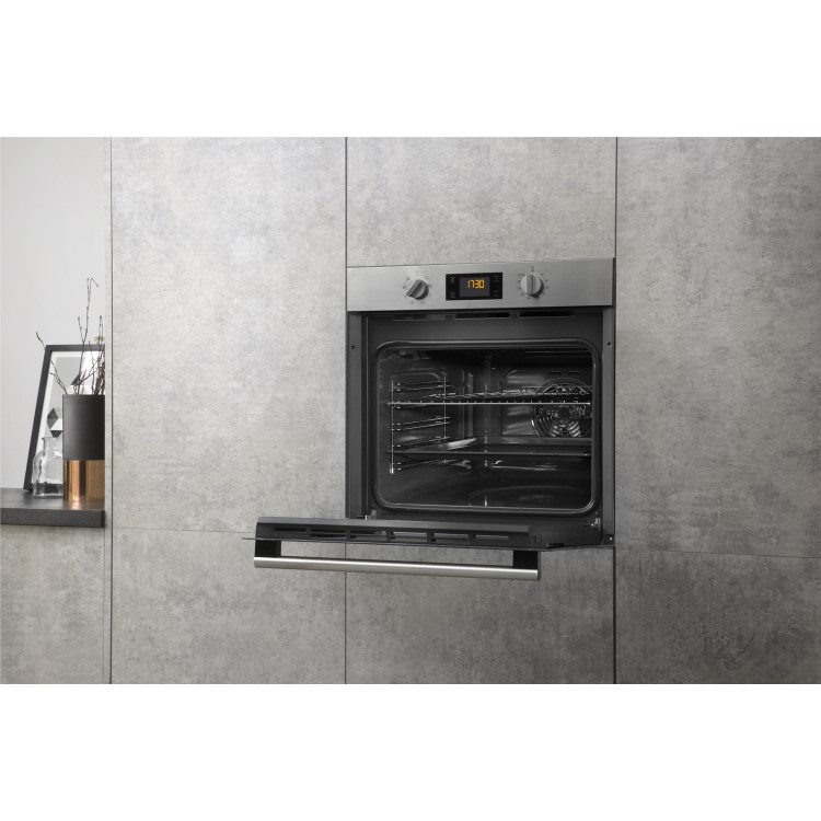 GRADE A2 - Hotpoint SA4544HIX 8 Function Electric Built-in Single Oven - Stainless Steel