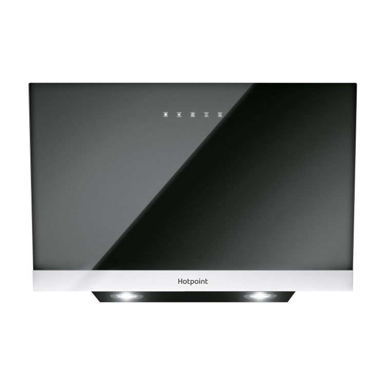 Hotpoint PHVP87FLTK 80cm Angled Cooker Hood in Black