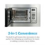 GRADE A2 - electriQ 20L built-in digital Microwave with Grill in Stainless Steel