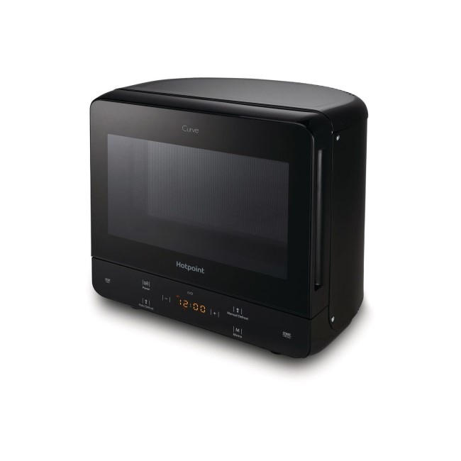 Refurbished Hotpoint MWH1331B XtraSpace Curve 13L 700W Digital Microwave Oven Black