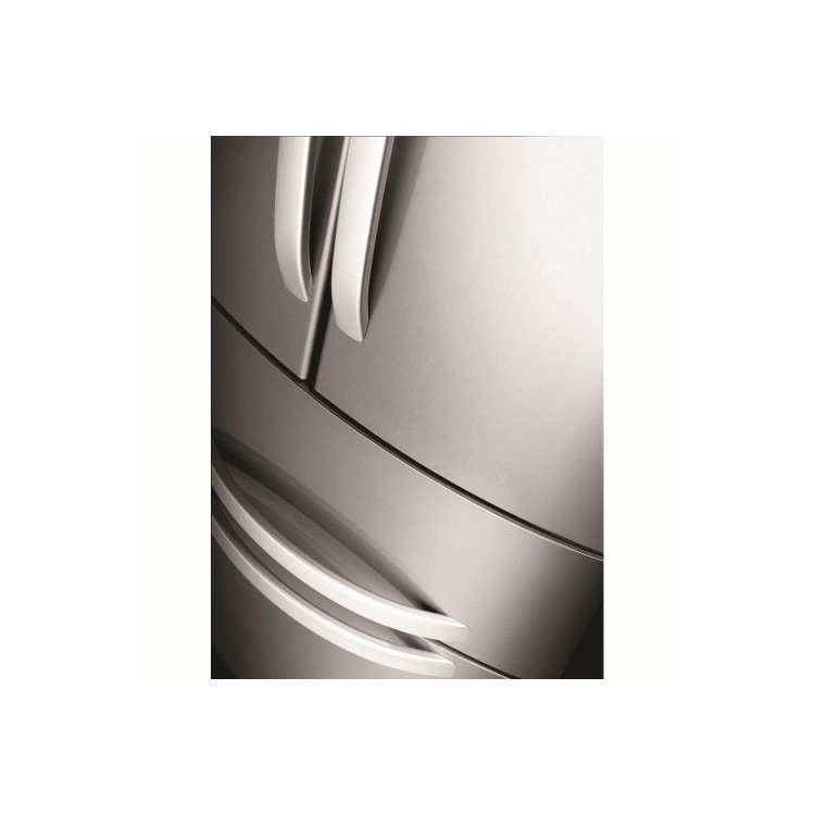 Refurbished Hotpoint FFU4DX1 Quadrio 70cm Wide Frost Free Freestanding Fridge Freezer - Stainless Steel