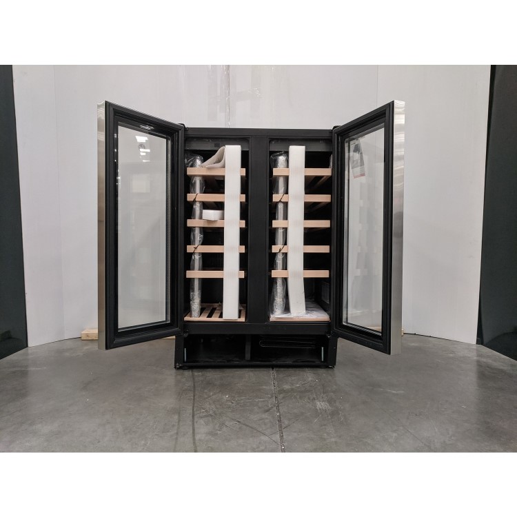 Refurbished Hoover HWCB60DUK/N Integrated 46 Bottle Dual Zone Wine Cooler Black