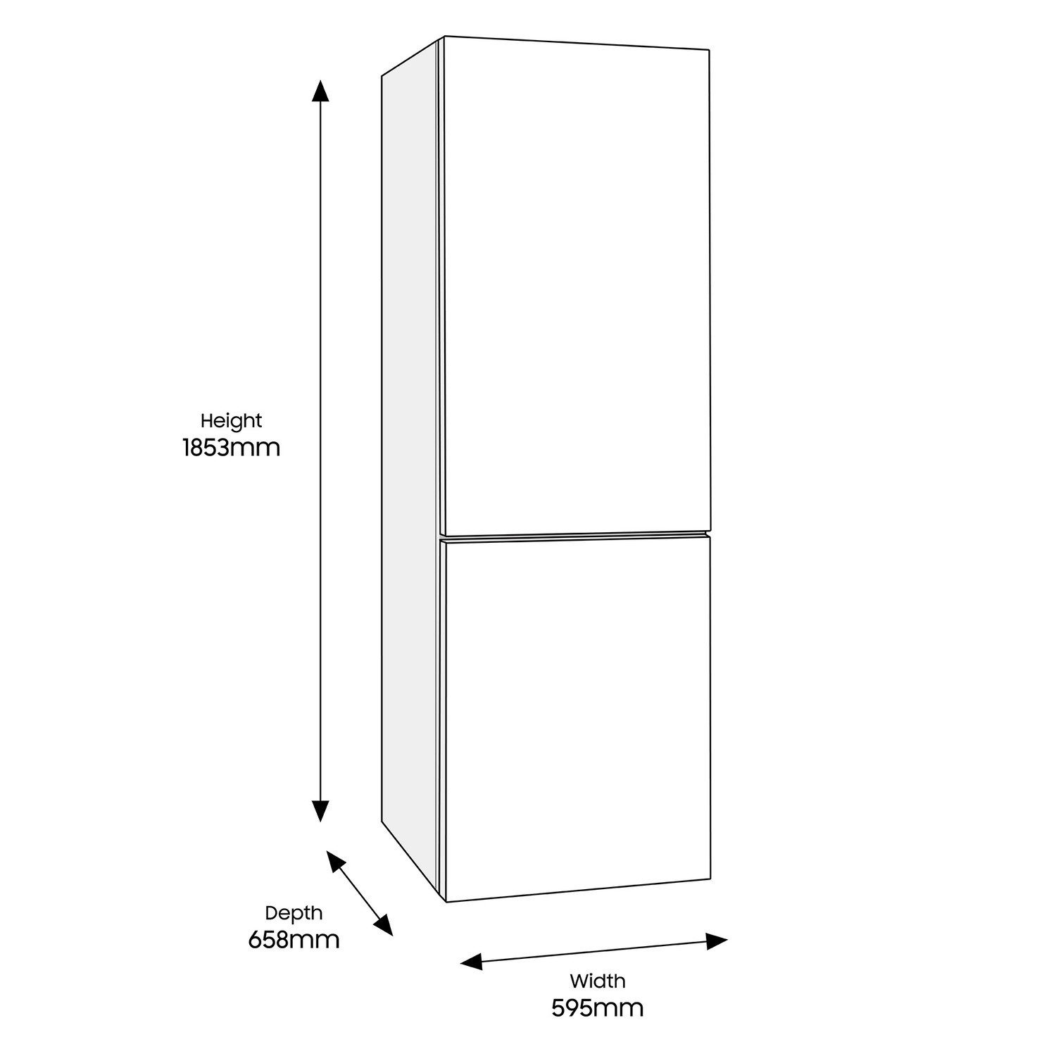 Samsung 340 Litre 60/40 Freestanding Fridge Freezer With SpaceMax