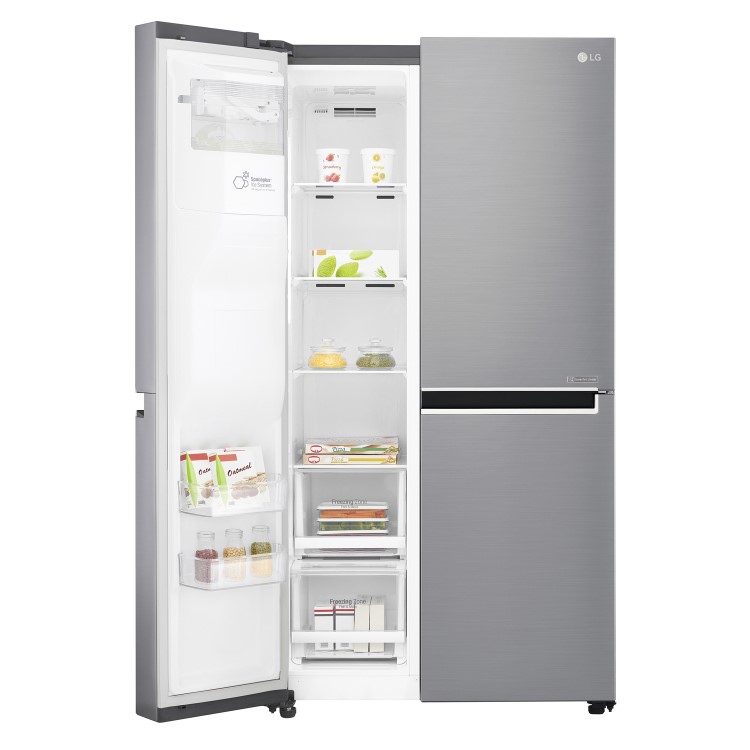GRADE A2 - LG GSL761PZXV Side-by-side American Fridge Freezer With Non-plumb Ice & Water Dispenser Shiny Steel