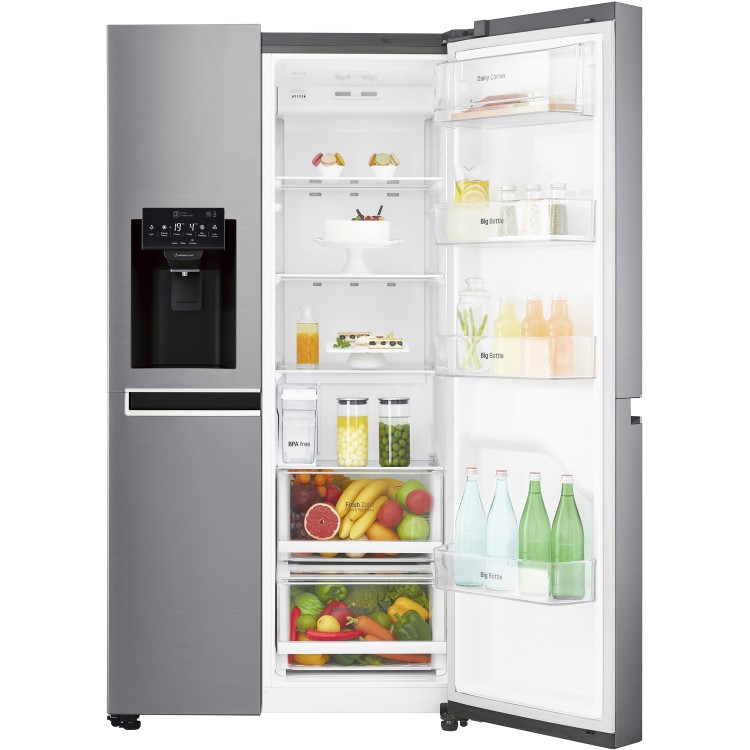 GRADE A2 - LG GSL761PZXV Side-by-side American Fridge Freezer With Non-plumb Ice & Water Dispenser Shiny Steel