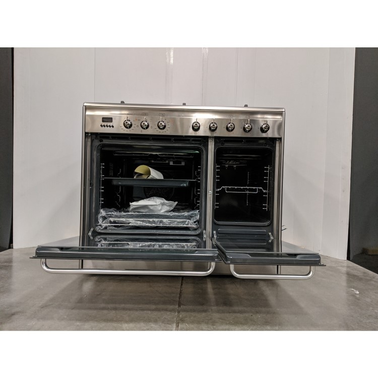 Refurbished Smeg Cucina CC92MX9 90cm Dual Fuel Range Cooker Stainless Steel