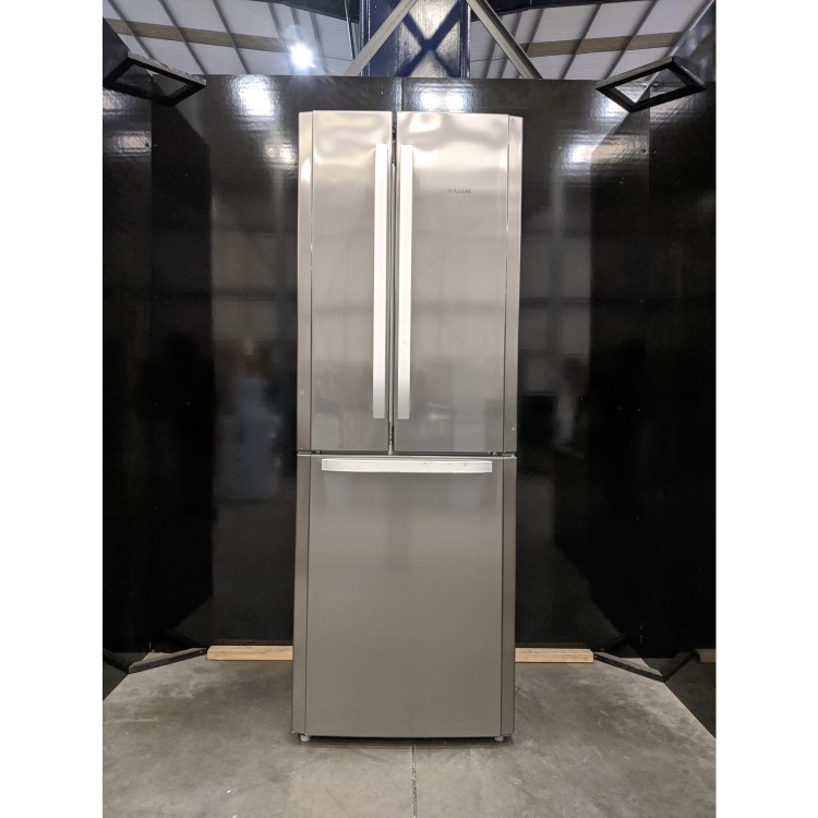 Refurbished Hotpoint FFU3DX1 Freestanding 446 Litre 60/40 Fridge Freezer Stainless Steel