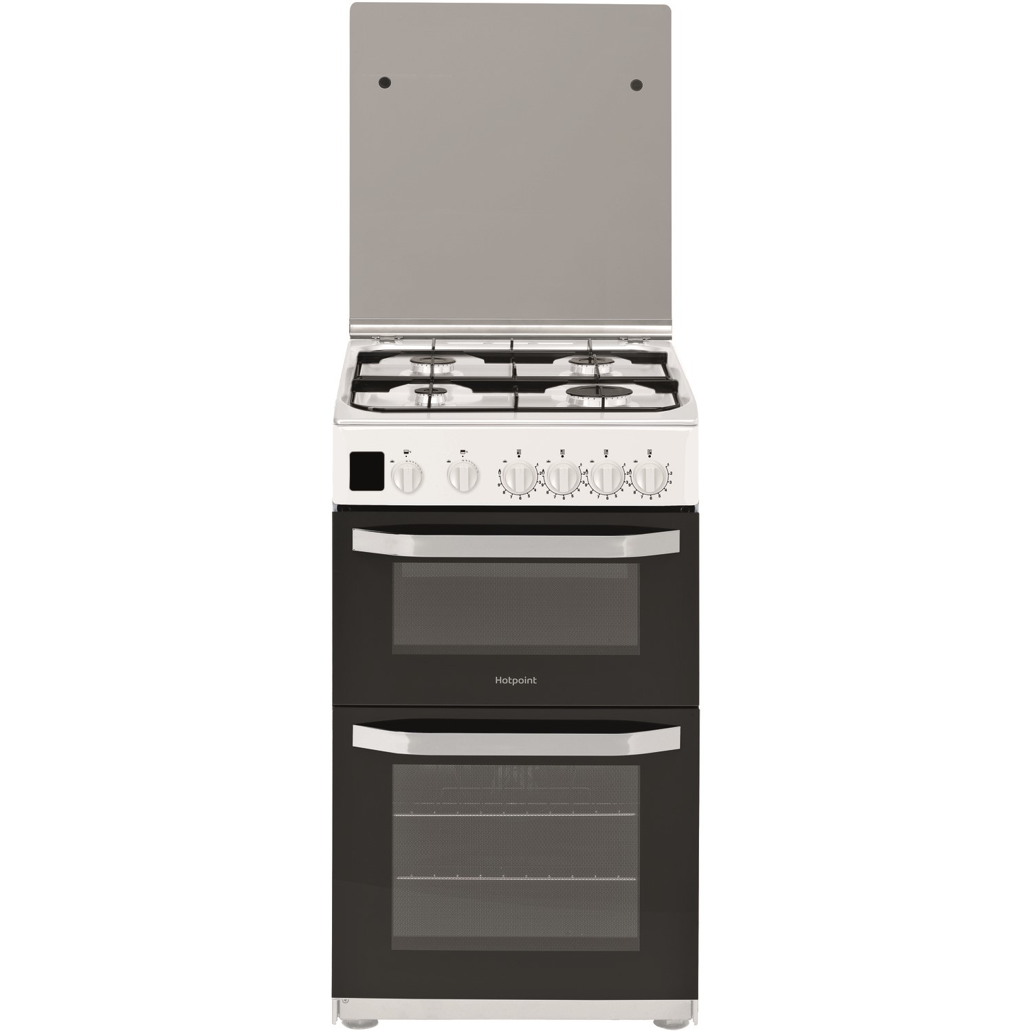 Hotpoint HD5G00CCW/UK Gas Cooker with Full Width Gas Grill - White - A+/A Rated