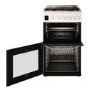 Hotpoint 50cm Double Cavity Gas Cooker with Lid - White