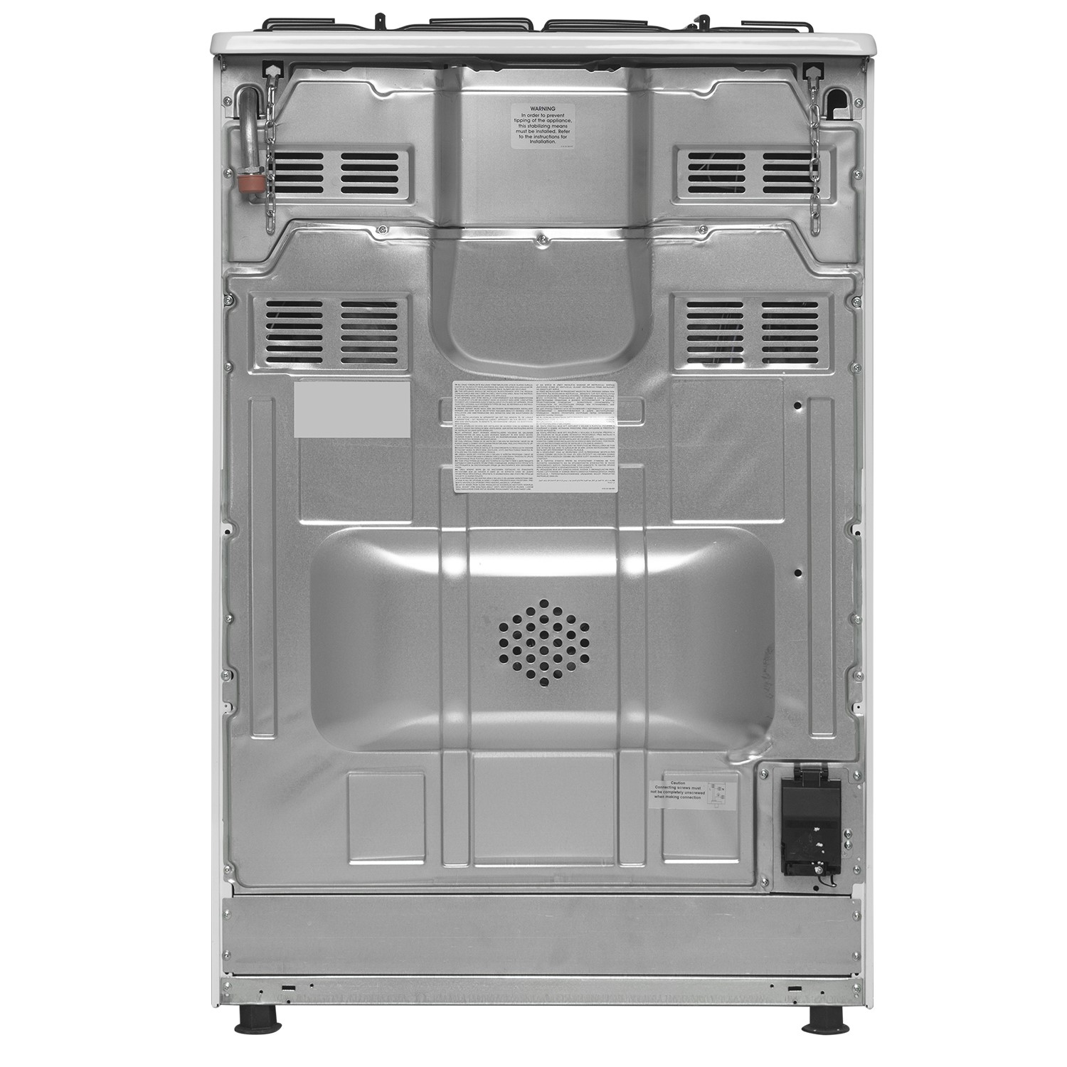 electriQ 60cm Dual Fuel Cooker with Double Oven White EQDFC360WH